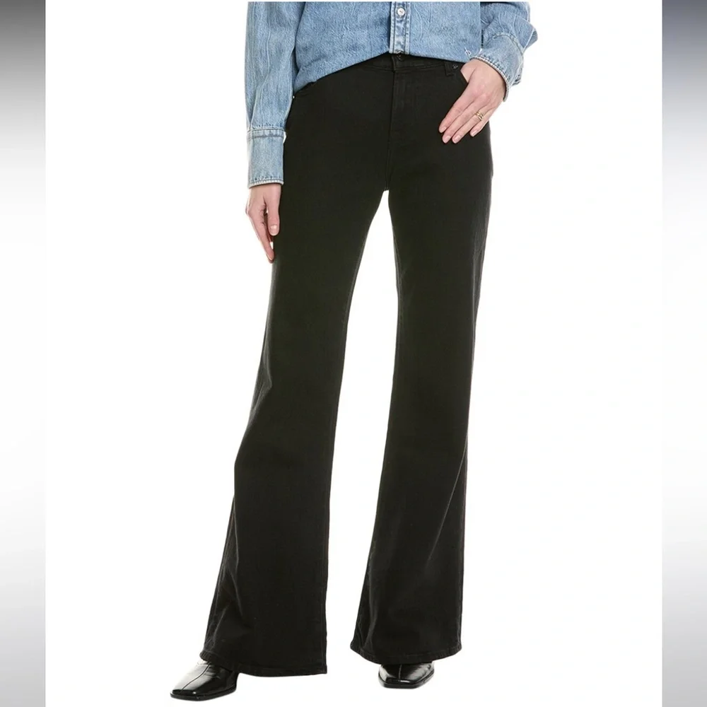 NWT 7 For All Mankind Black Flare Jeans